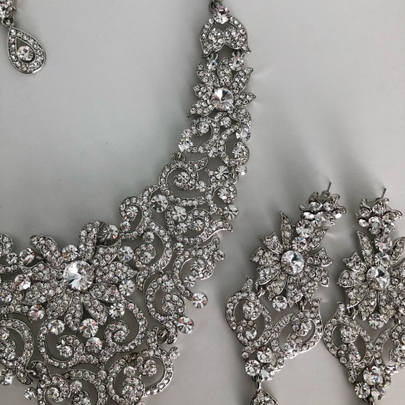 Indian silver necklace set - Picture 8 of 12